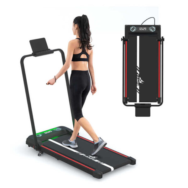 Foldable Walking Pad With Hand Rails, Mobile Holder, Remote Contol and Control Bluetooth App