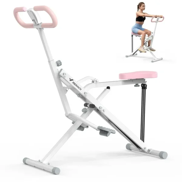 Row-N-Ride Squat Assist Trainer Machine for Abs and Glute Workout