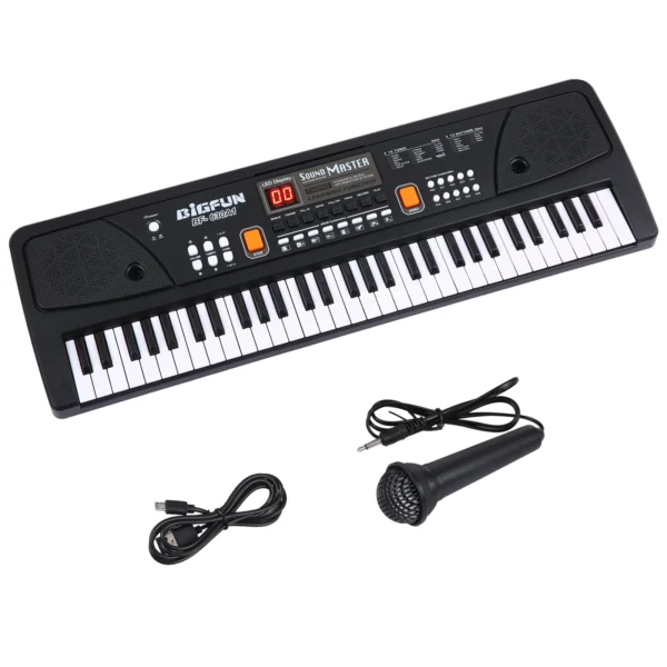 61 Keys USB Electronic Kids Piano with Microphone